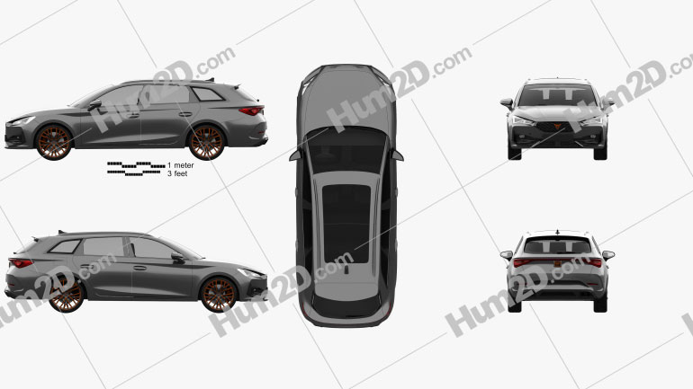 Cupra Leon sportstourer 2020 car clipart