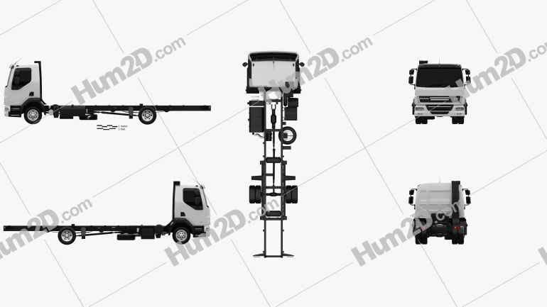 DAF LF Fahrgestell LKW 2011 PNG Clipart