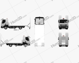 DAF LF Car Transporter 2011 clipart
