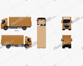 DAF LF Box Truck 2013 clipart