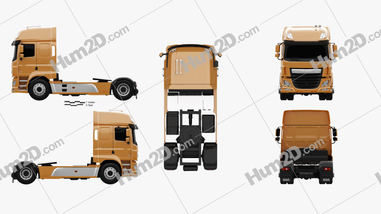 DAF CF Tractor Truck 2013 clipart