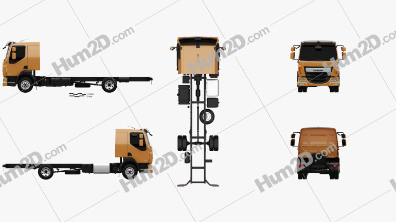 DAF LF Chassis Truck 2013 clipart