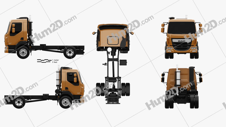 DAF LF 250 Chassis Truck 2013 PNG Clipart