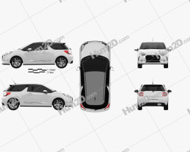 DS3 Performance Line hatchback 2016 car clipart
