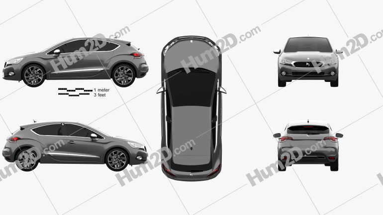 DS 4 2015 car clipart