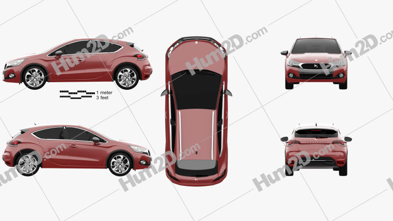 DS 4 Crossback 2015 car clipart