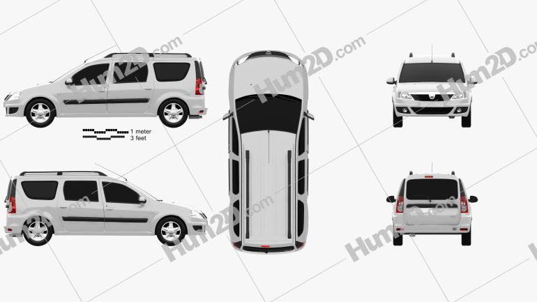 Dacia Logan MCV 2011 car clipart