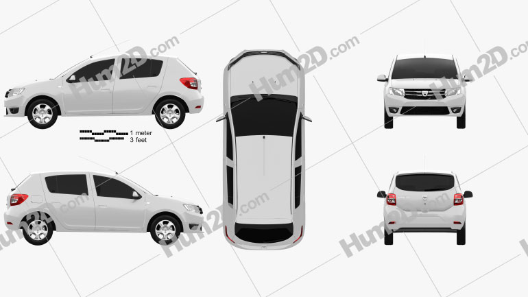 Dacia Sandero 2013 car clipart
