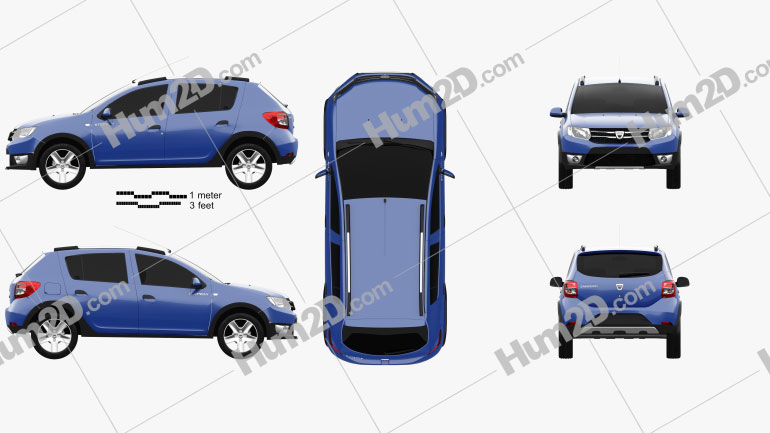 Dacia Sandero Stepway 2013 car clipart