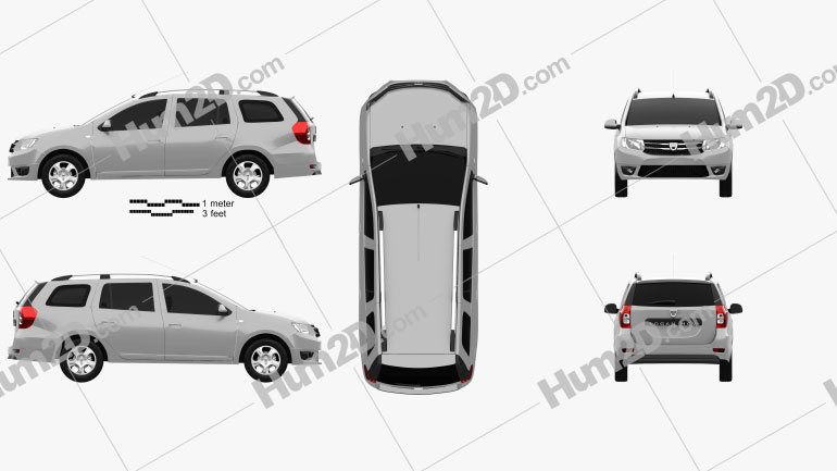 Dacia Logan MCV 2013 car clipart