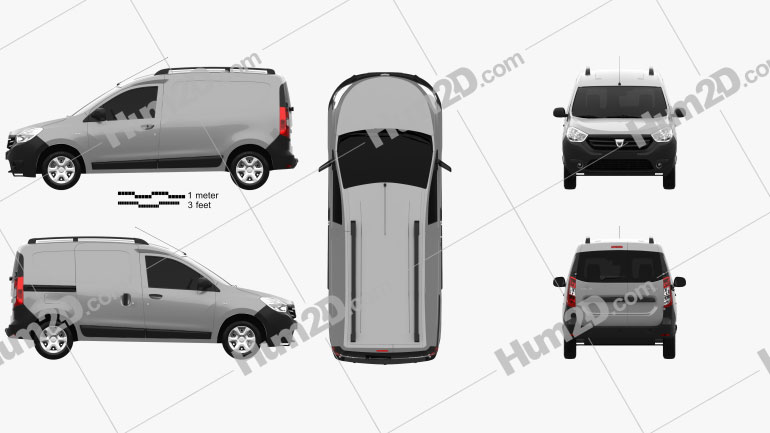 Dacia Dokker Van 2012 Clipart Image