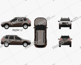 Dacia Duster 2015 car clipart