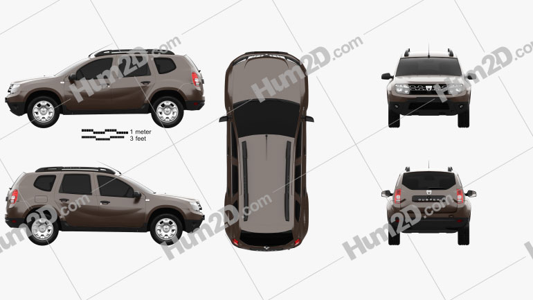 Dacia Duster 2015 car clipart