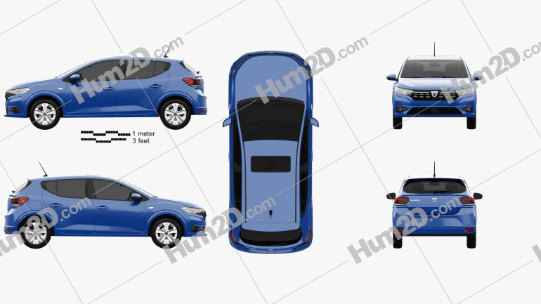 Dacia Sandero 2021 car clipart