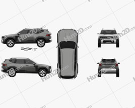 Dacia Bigster 2021 car clipart