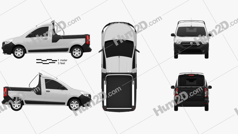 Dacia Dokker PickUp 2017 Blueprint