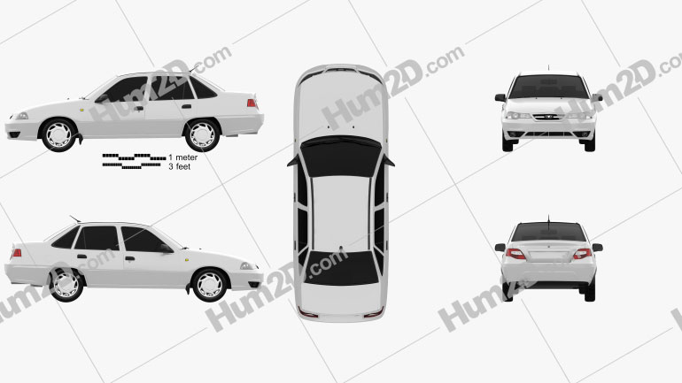 Daewoo Nexia 2012 car clipart