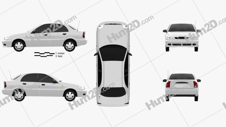 Daewoo Lanos 2012 car clipart