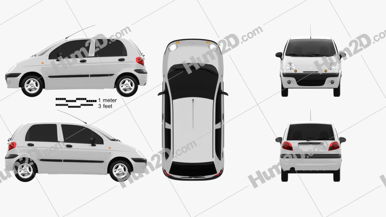 Daewoo Matiz M150 2011 car clipart
