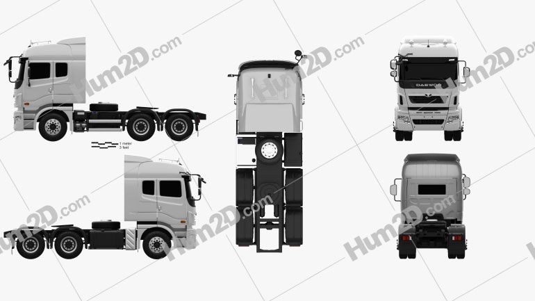 Daewoo Ultra Prima Tractor Truck 2008 PNG Clipart