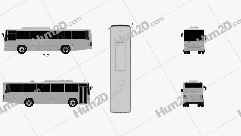 Daewoo BS106 bus 2021 clipart