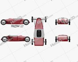 Dahm Brothers roadster 1927 car clipart