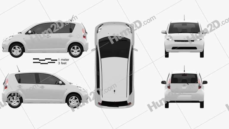 Daihatsu Sirion 2011 car clipart