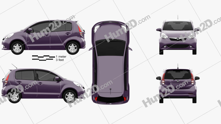 Daihatsu Sirion 2013 car clipart