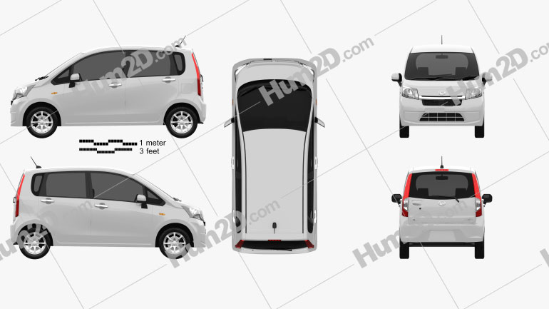 Daihatsu Move 2012 car clipart