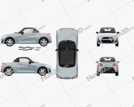 Daihatsu Copen Robe with HQ interior 2014 car clipart