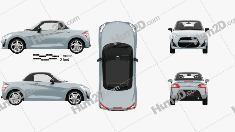 Daihatsu Copen Robe mit HD Innenraum 2014 car clipart