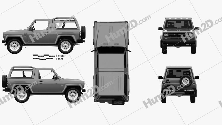 Daihatsu Rocky Wagon 1987 car clipart