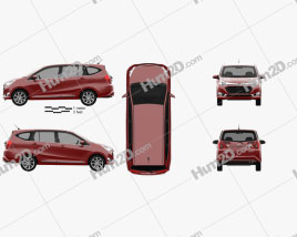 Daihatsu Astra Sigra 2016 car clipart