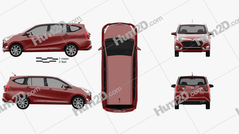 Daihatsu Astra Sigra 2016 car clipart