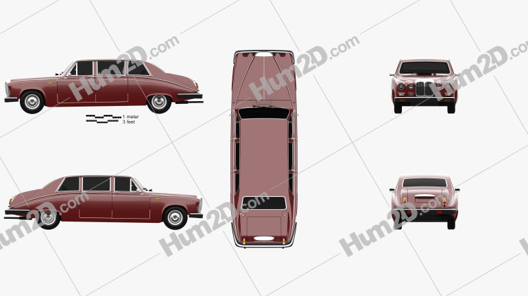 Daimler DS420 1987 car clipart