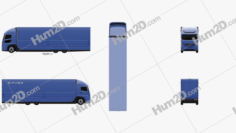 Daimler E-Fuso Vision One Box Truck 2017 PNG Clipart