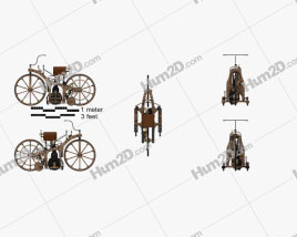 Daimler Reitwagen 1885 Motorcycle clipart
