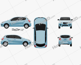 Datsun GO 2014 car clipart