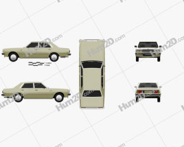 Datsun 200L 1977 car clipart