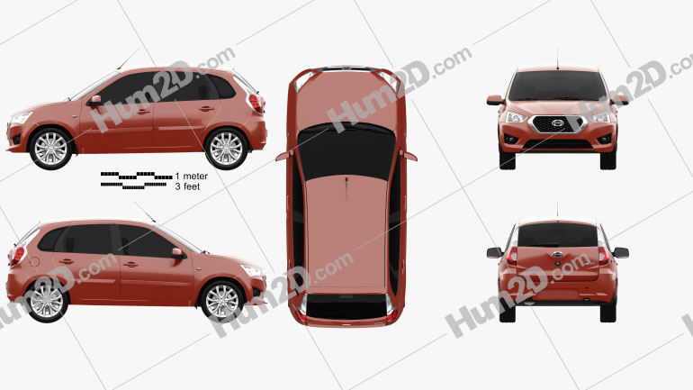 Datsun mi-DO 2014 car clipart