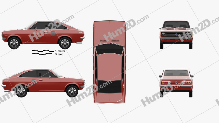 Datsun 1200 coupe 1970 Blueprint