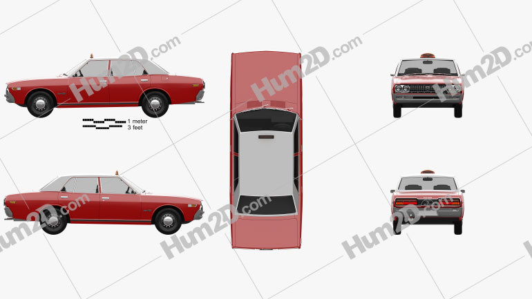 Datsun 220C Taxi 1971 PNG Clipart