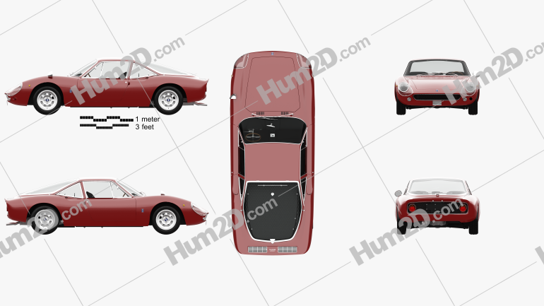 De Tomaso Vallelunga with HQ interior 1965 PNG Clipart