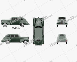 DeSoto Deluxe Touring Sedan 1939 car clipart