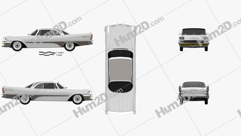 DeSoto Adventurer Hardtop Coupe 1957 car clipart