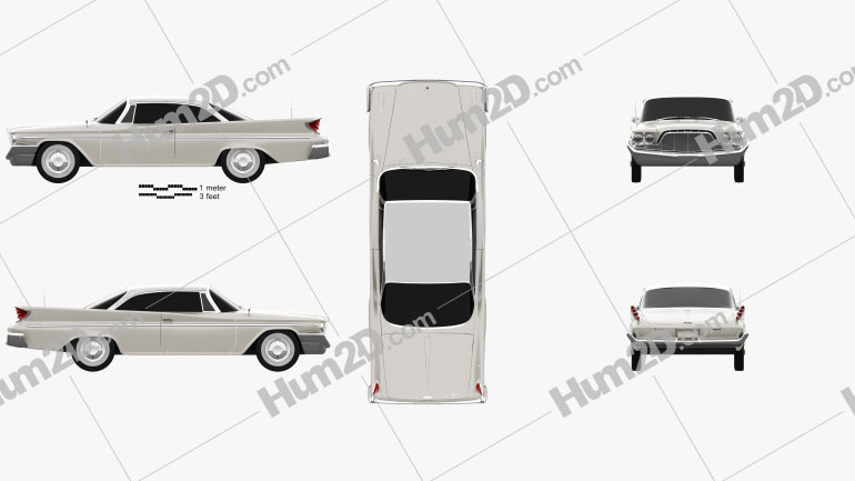 DeSoto Fireflite Hardtop Coupe 1960 PNG Clipart