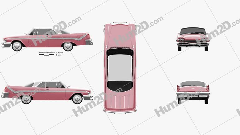 DeSoto Firesweep Sportsman Hardtop Coupe 1959 car clipart