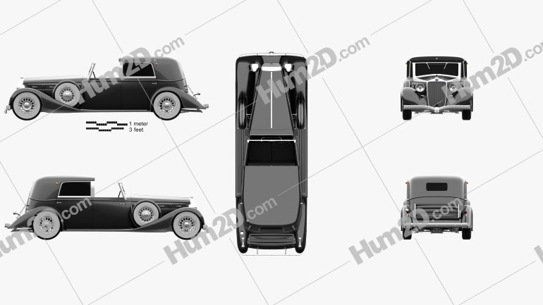 Delage D8 100 Coupe Chauffeur par Franay 1936 car clipart