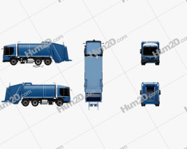 Dennis Eagle Elite 6 Olympus Refuse Truck 2013 clipart