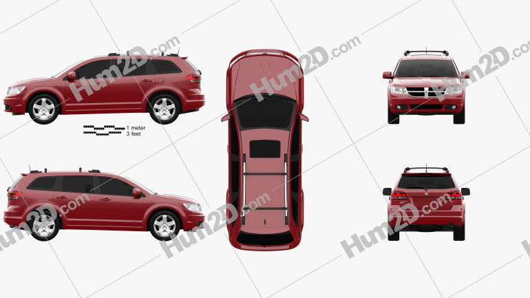 Dodge Journey 2009 car clipart